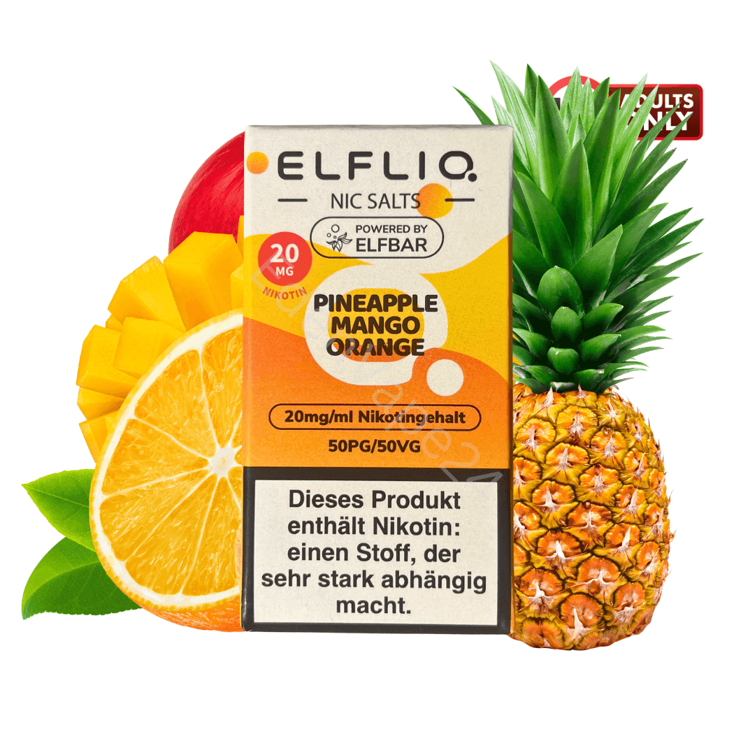 Elfbar Elfliq - Pineapple Mango Orange - 20mg Liquid - EdenVape24